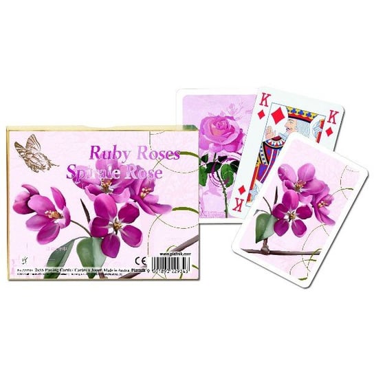 Piatnik, International, Ruby Roses, karty, 2 talie Piatnik