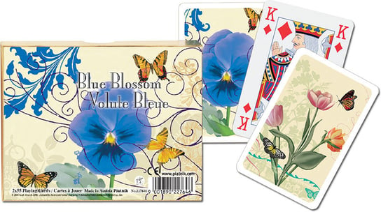 Piatnik, Karty podwójne international Niebieskie Kwiaty Piatnik