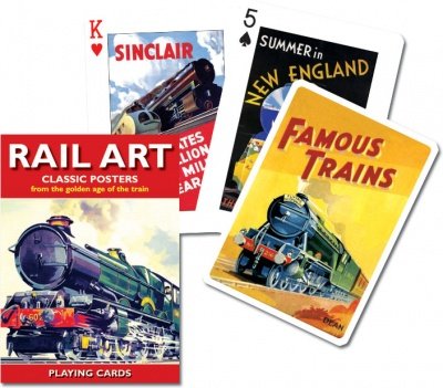Piatnik, karty pojedyncze international Kolej Rail Art.