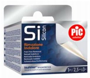 PIC, SiSilicon, Plaster silikonowy rolka, 2,5cm x 3 m PIC