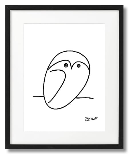 Picasso Jedną Linią Plakat Sowa DEKORAMA