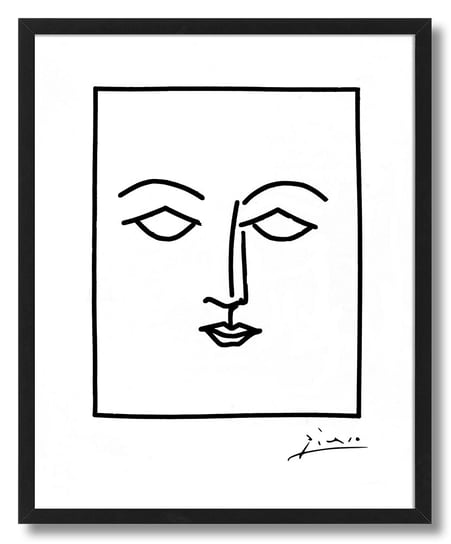 Picasso Twarze 01 Grafiki Czarno-Białe DEKORAMA