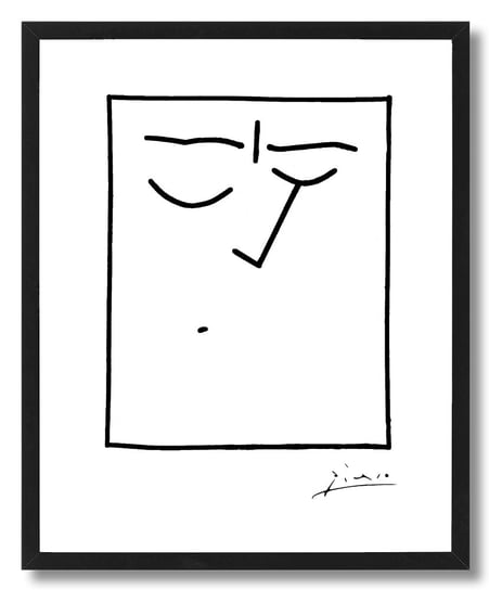 Picasso Twarze 04 Grafiki Czarno-Białe DEKORAMA