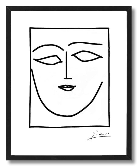 Picasso Twarze 07 Grafiki Czarno-Białe DEKORAMA