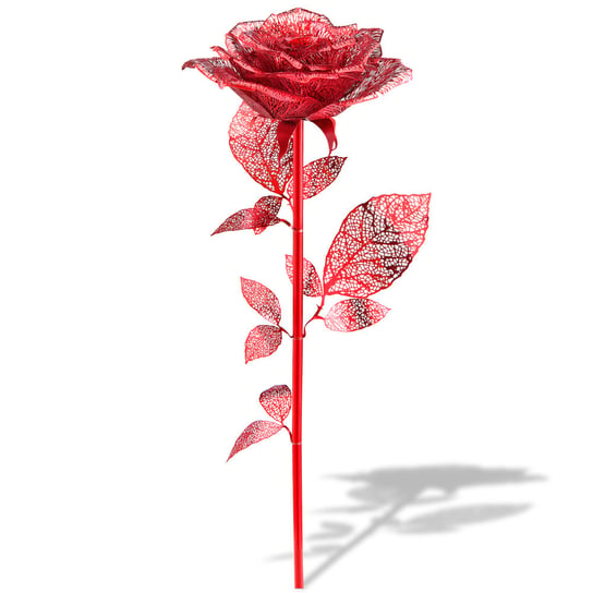 Piececool Puzzle Metalowe Model 3D - Czerwona Róża Piececool