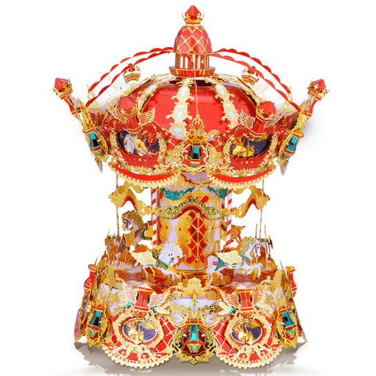 Piececool Puzzle Metalowe Model 3D - Pozytywka Merry Go Around Piececool