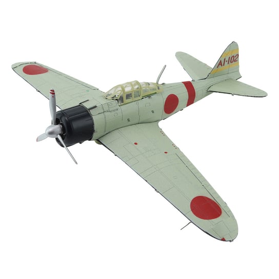 Piececool Puzzle Metalowe Model 3D - Samolot Mitsubishi A6M Zero Piececool