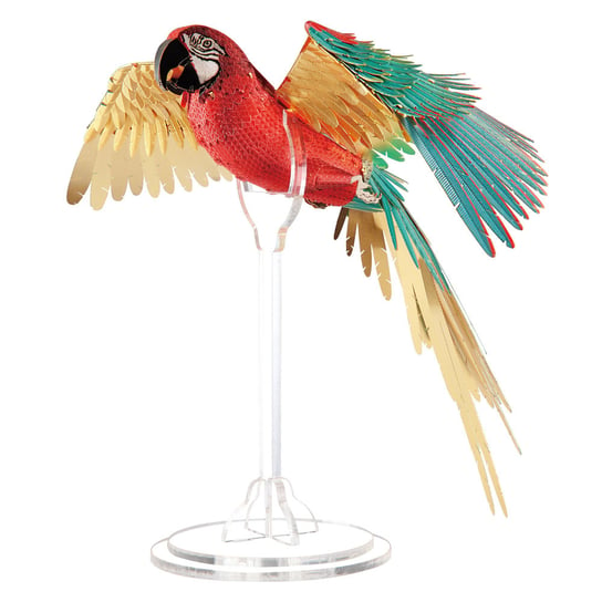 Piececool Puzzle Metalowe Model 3D - Szkarłatna Papuga Piececool