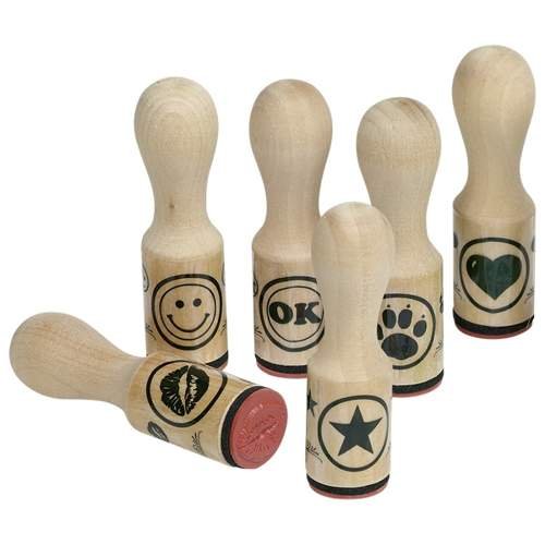 Pieczątki stempelki dla dzieci goki - drewniana zabawka edukacyjna, zabawka dla 5 latka Goki