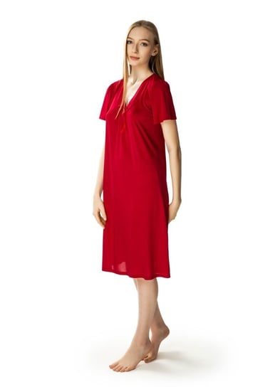 Piękna damska koszula nocna Consuela : Kolor - Burgundowy, Rozmiar - 42 Mewa Lingerie