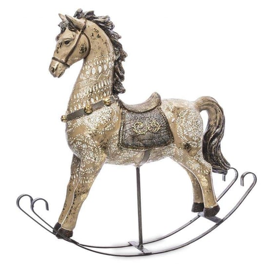 Piękna Figurka Koń Na Biegunach Brązowy Pigmejka