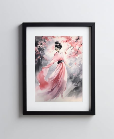 Piękna kobieta w kimono - 30x40 cm - Bez ramy Harmony Posters