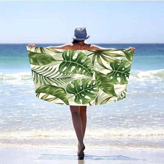 PiekneSny RĘCZNIK PLAŻOWY  180x100 MONSTERA Cotton World