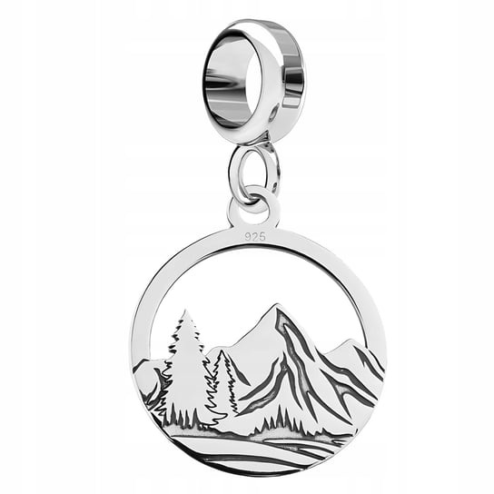 Piękny CHARMS z Górami Tatrami Tatry Góry Polska Natura Drzewo srebro 925 LAREZO