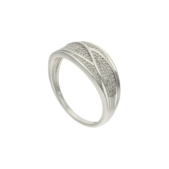 Piękny pierścionek z białego złota z brylantami 585 14k Rosanto