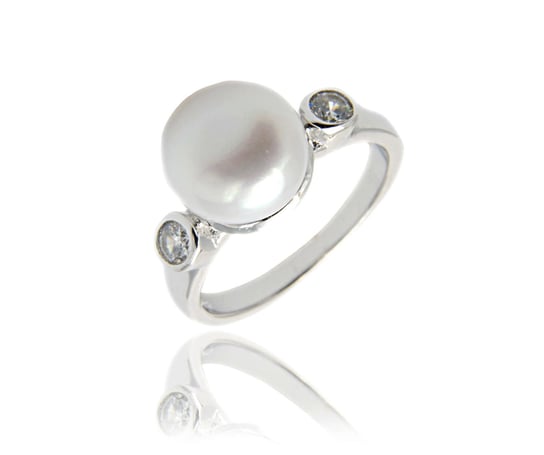 Piękny pierścionek z naturalną perłą PERLEI