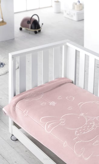Pielsa Baby, Koc dziecięcy, premium otulacz Besos, Różowy, 110x140 cm Pielsa Baby