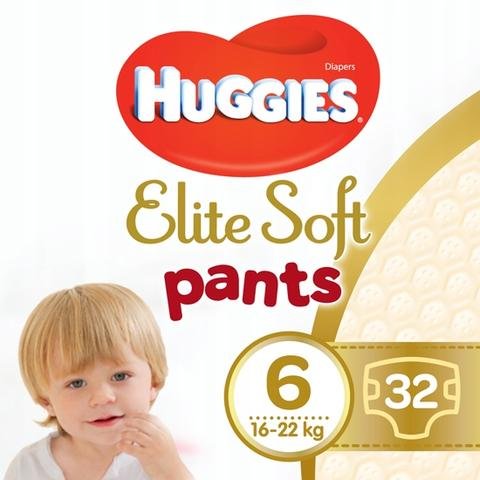 Pieluchomajtki HUGGIES Elite Soft Pants rozmiar 6 (16-22kg) 32 szt Huggies