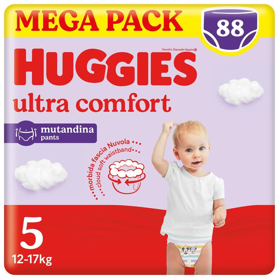 Pieluchomajtki Huggies Ultra Comfort Rozmiar 5 (12-17Kg) 88 Szt Huggies