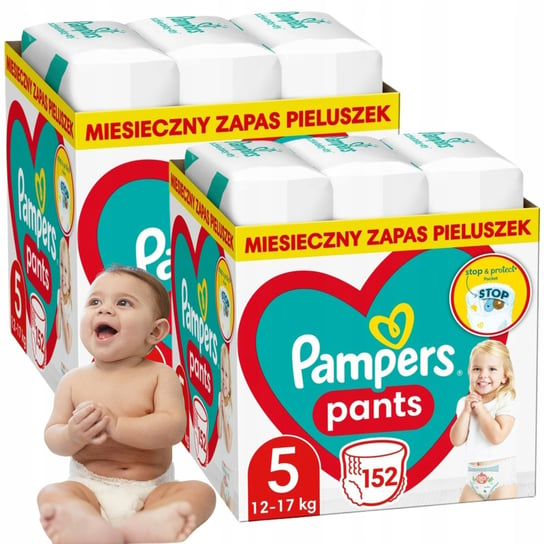 Pieluchomajtki Pampers Pants rozmiar 5 (12-17kg) 152 szt. Pampers