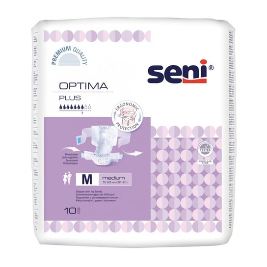 Pieluchomajtki z regulowanym pasem biodrowym Seni Optima Plus M 10 szt. Seni