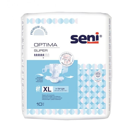 Pieluchomajtki z regulowanym pasem biodrowym Seni Optima Super XL 10 szt. Seni