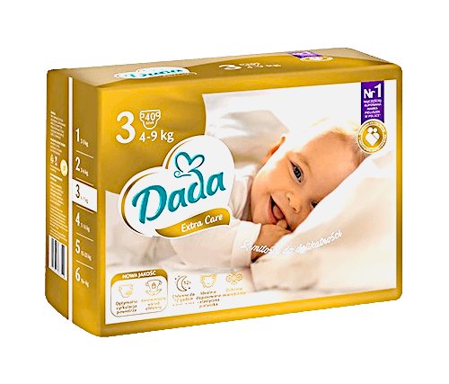 Pieluchy Dada Extra Care 3 MIDI 40szt. 4-9 kg Dada