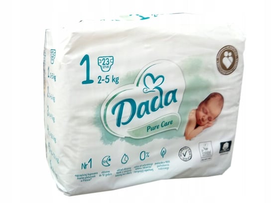 Pieluchy Dada Pure Care 1 Newborn 2-5kg 23szt. Dada