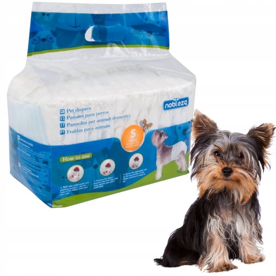 Pieluchy dla małego psa S 2-4kg chłonne i wygodne opakowanie 12 sztuk Inna marka