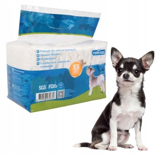 Pieluchy dla małego psa XS 1-3kg chłonne i wygodne opakowanie 12 sztuk Inna marka