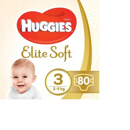 Pieluchy HUGGIES Elite Soft rozmiar 3 (5-9kg) 80 szt Huggies
