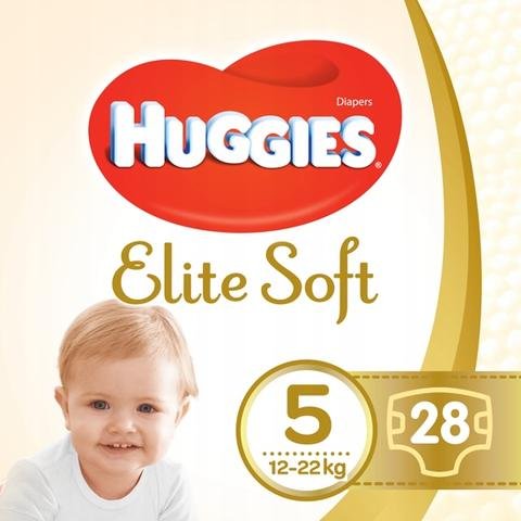 Pieluchy HUGGIES Elite Soft rozmiar 5 (12-22kg) 28 szt Huggies