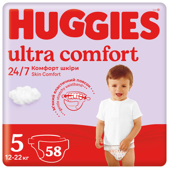 Pieluchy HUGGIES Ultra Comfort rozmiar 5 (12-22kg) 58 szt Huggies