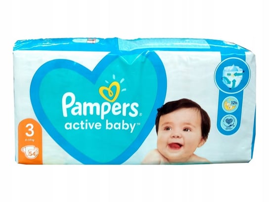 Pieluchy Pampers Active Baby 3 - 6-10Kg 54Szt Pampers
