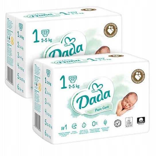 Pieluszki Dada Pure Care 1 Newborn 46 Szt. Dada