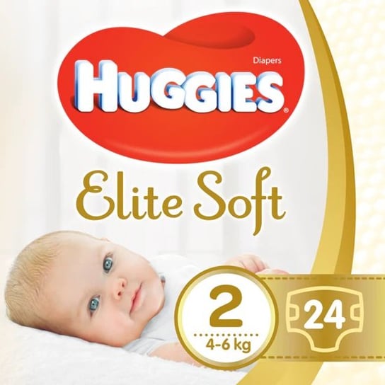 Pieluszki HUGGIES Elite Soft Newborn rozmiar 2 (4-6kg) 24 szt Huggies
