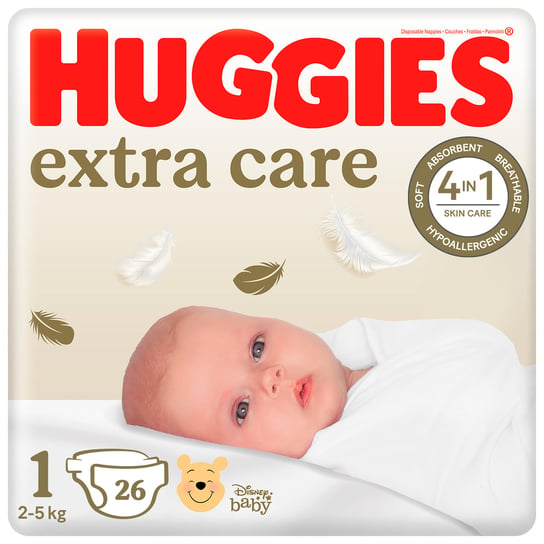 Pieluszki HUGGIES Extra Care Newborn rozmiar 1 (2-5kg) 26 szt Huggies