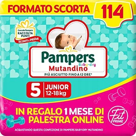 Pieluszki Pampers Baby-Dry Rozmiar 5 114 szt. Pampers