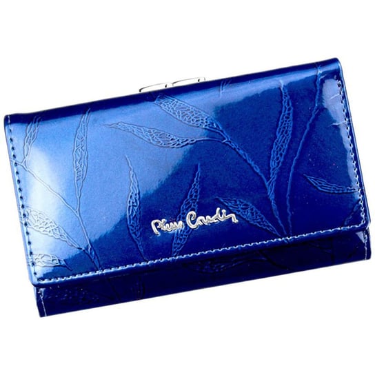 Pierre Cardin, Portfel skórzany damski, niebieski, 14,5x8,5x3 cm Pierre Cardin