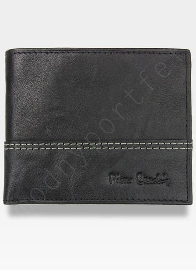 Pierre Cardin, Portfel skórzany męski, Tilak24 8824, czarny, ochrona RFID, mały Pierre Cardin