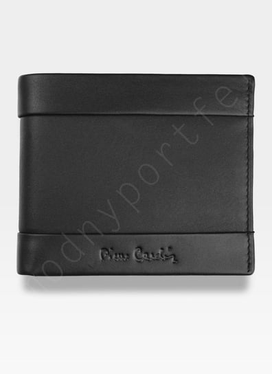 Pierre Cardin, Portfel skórzany męski, Tilak25 8824, czarny, ochrona RFID, mały Pierre Cardin