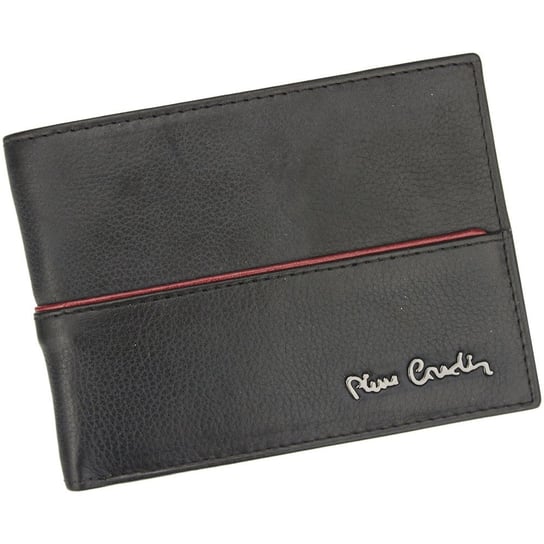 Pierre Cardin, Portfel skórzany męski, Tilak38 8806, czarny/czerwony, ochrona RFID Pierre Cardin