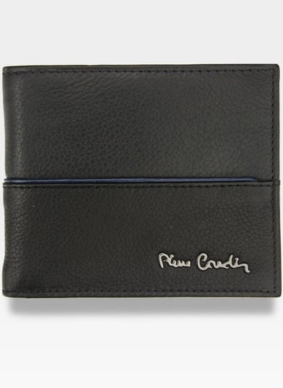 Pierre Cardin, Portfel skórzany męski, Tilak38 8824, czarny/niebieski, ochrona RFID, mały Pierre Cardin
