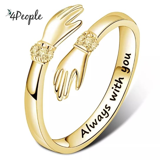 Pierścionek złoty kolor prezent miłość dłonie love Always Inna marka