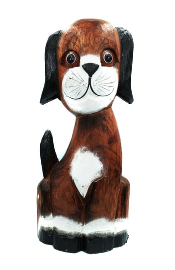 Pies Piesek Figurka Drewniana Rękodzieło Jakarta
