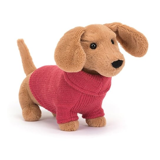 Piesek Jamnik w Sweterku Różowym 14 cm Jellycat