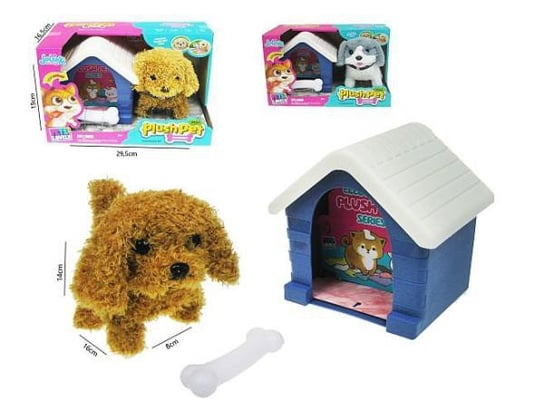 Piesek na baterie z budą Mini Plush Pet Series mix Hipo