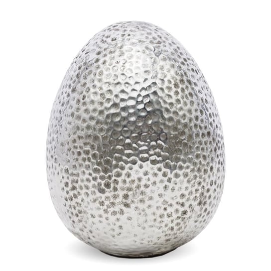 PIGMEJKA, Jajko dekoracyjne, srebrne, 15x11 cm Pigmejka
