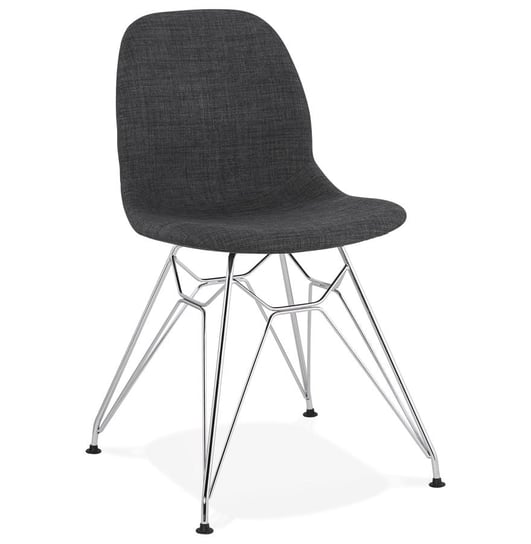 PIKA krzesło tkanina  k. ciemy szary  i podstawa chrom Kokoon Design