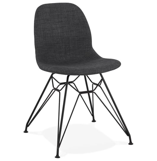 PIKA krzesło tkanina  k. ciemy szary  i podstawa k. czarby Kokoon Design